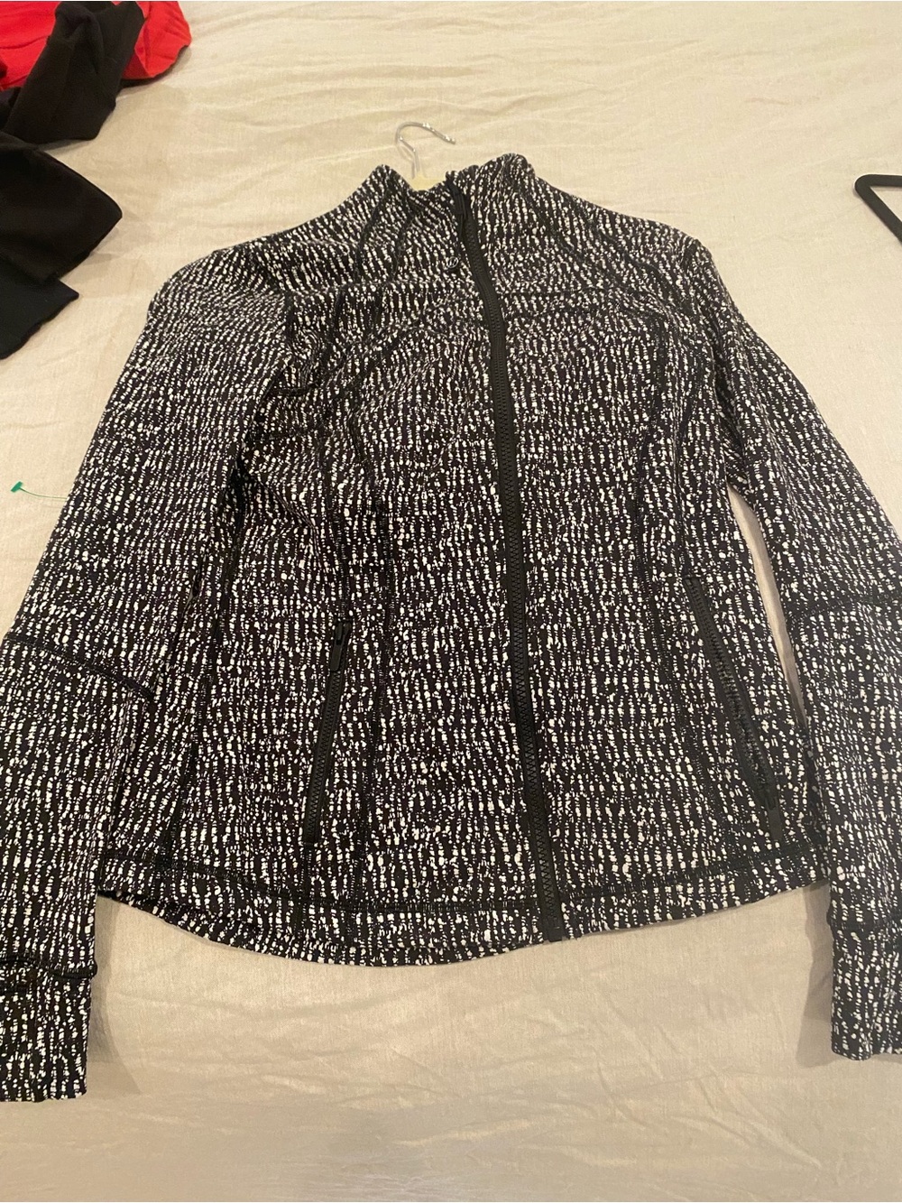 lululemon athletica Black and White Patterned Zip Jacket